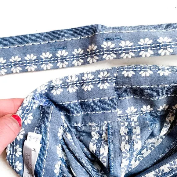 NWOT anthropologie dobby striped jumpsuit blue M - Picture 6 of 10